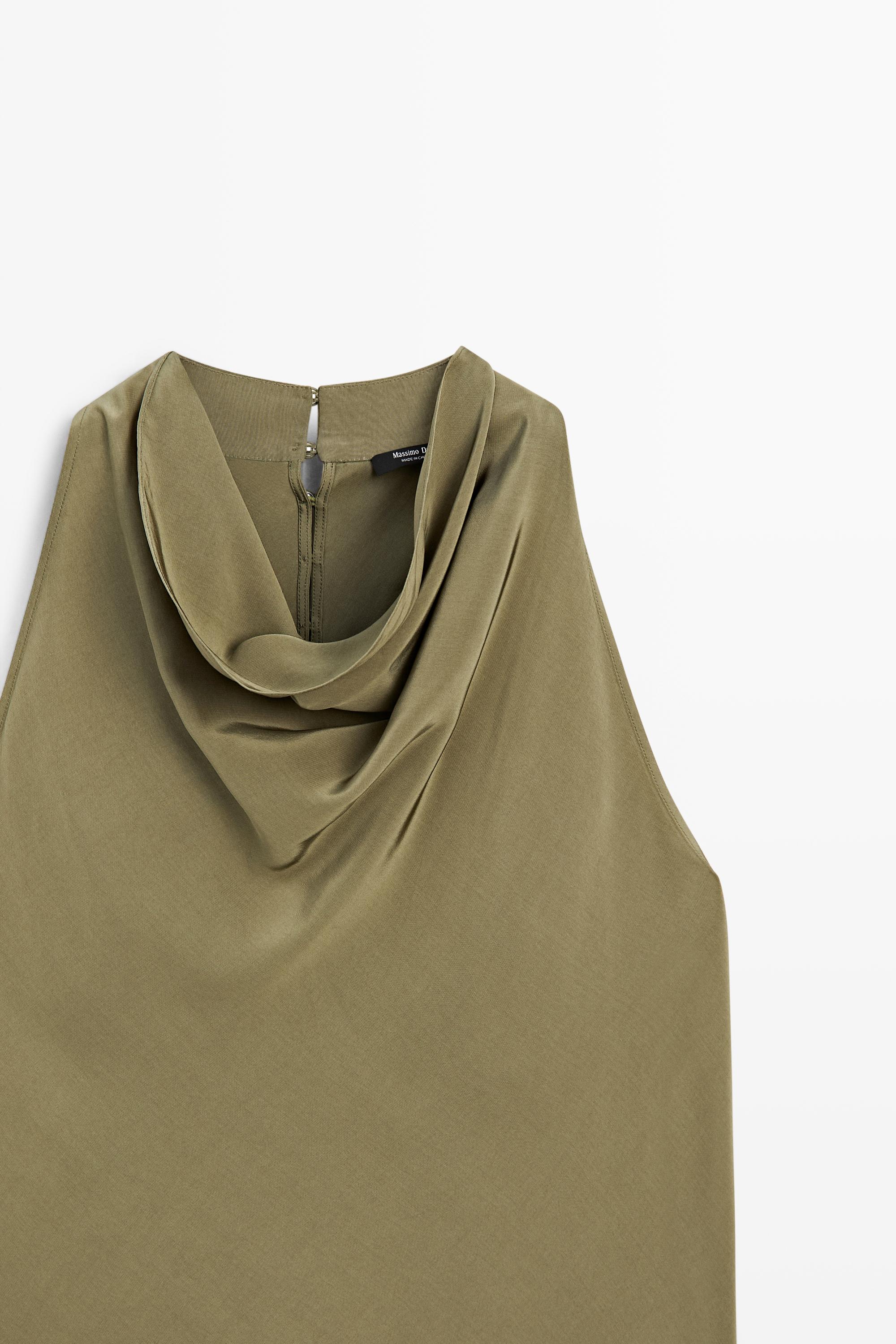 Draped halter top